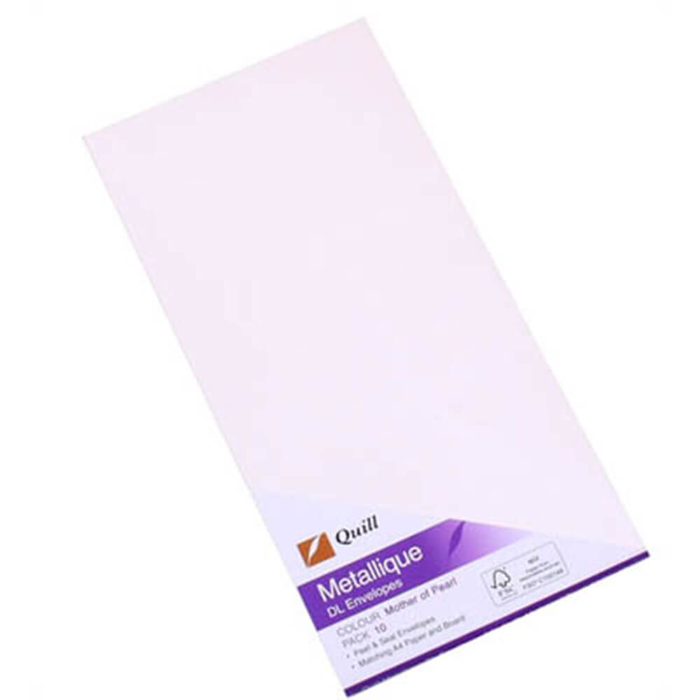 Quill Metallique Envelopes 10pk (DL)