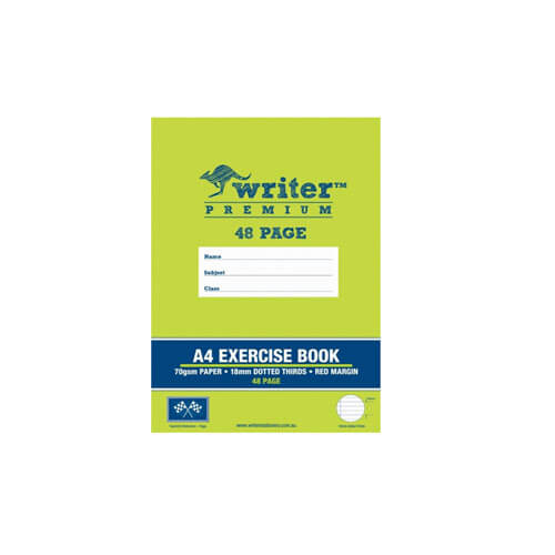 Writer Premium Exercise Book 48 Dotted Pages (A4)