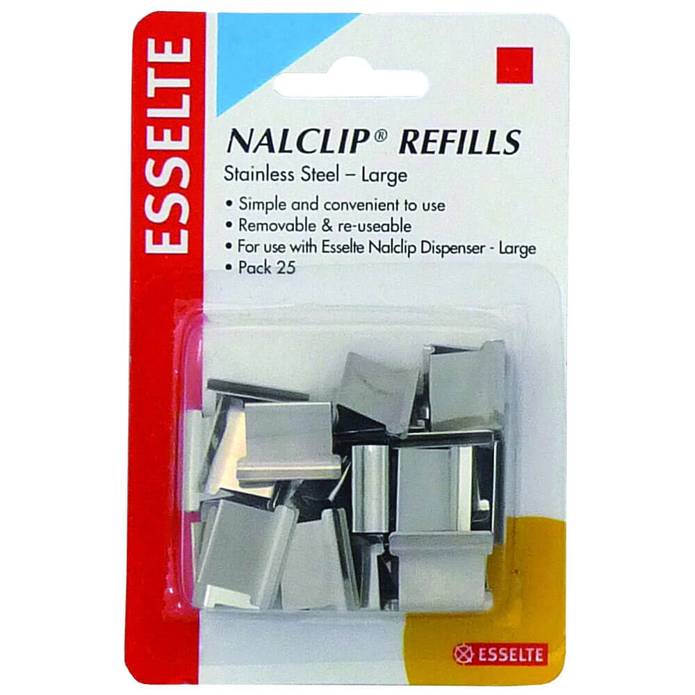 Esselte Stainless Steel Nalclip Refills