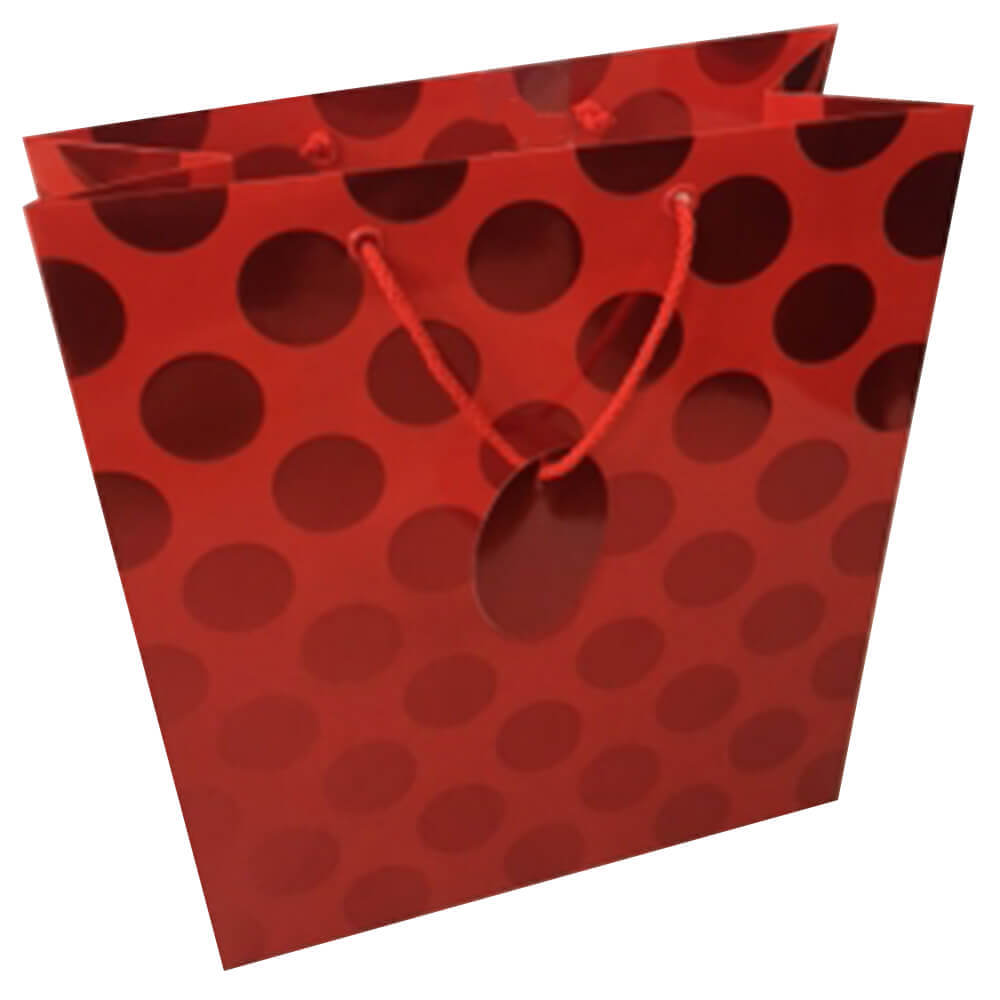 OzCorp Folie Dot Gift Bag (rød)