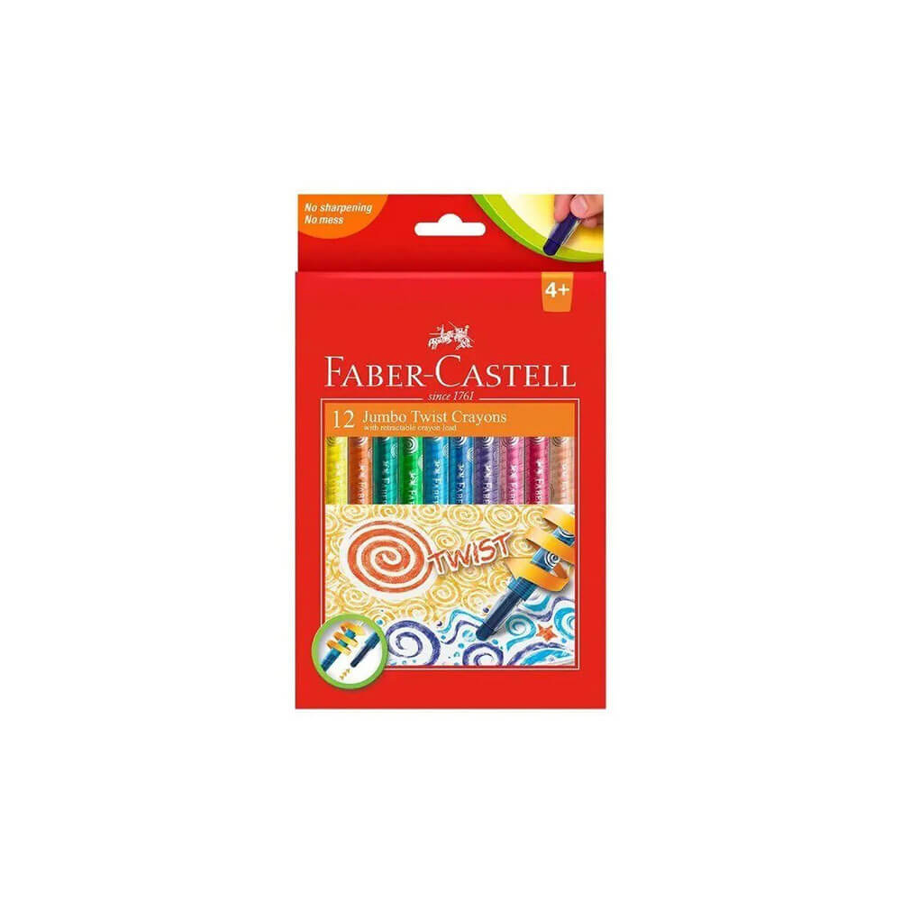 Faber-Castell Drehbare Buntstifte, 12 Stück (sortiert)