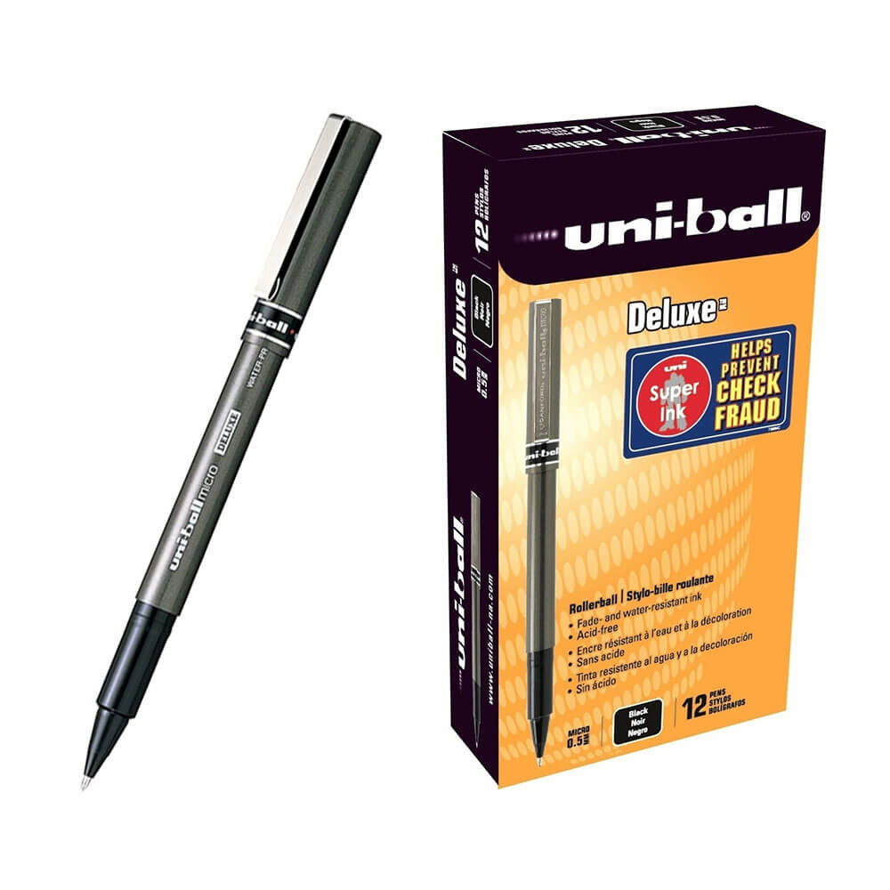 Uni-Ball Micro Deluxe Rollerball Pen 0,2 mm (12-pak)