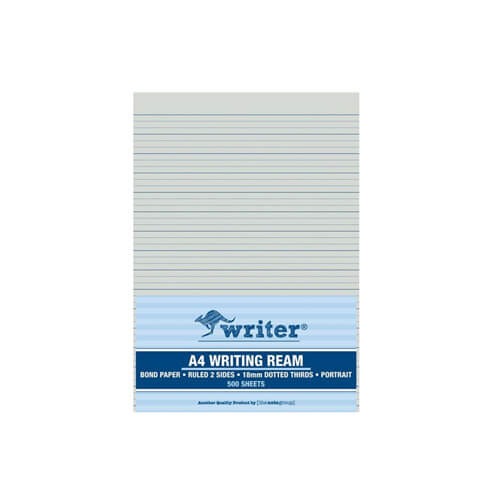 Writer A4 18mm Dotted Thirds Exam Paper (500pcs)