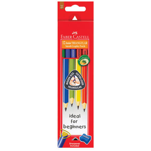 Faber-Castell Triangular Junior Grip Lead Pencil 12pcs