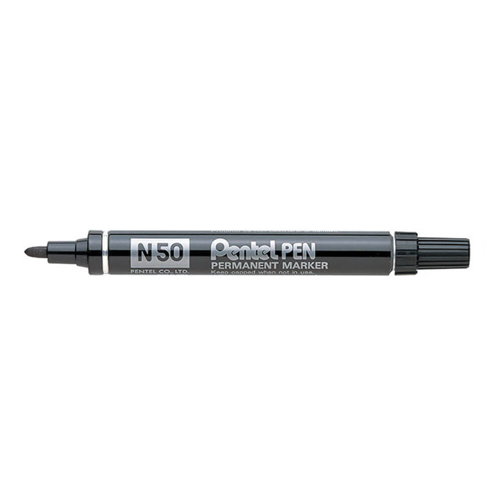 Pentel N50 Bullet Tip Permanente marker 12 stks