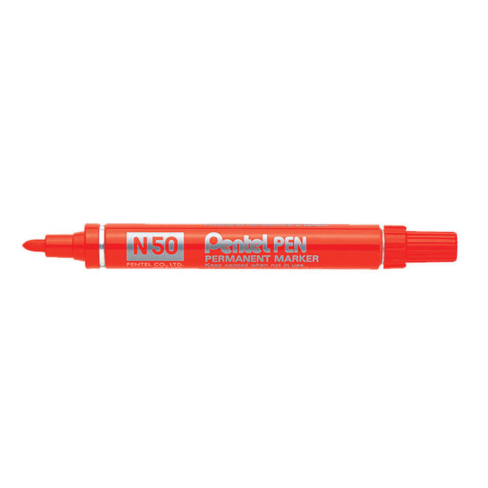 Marcador permanente de ponta de bala Pentel N50 12pcs