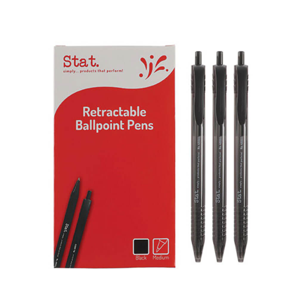 STAT RETRAPBAAR Medium Ballpoint Pen 1 mm (doos van 12)