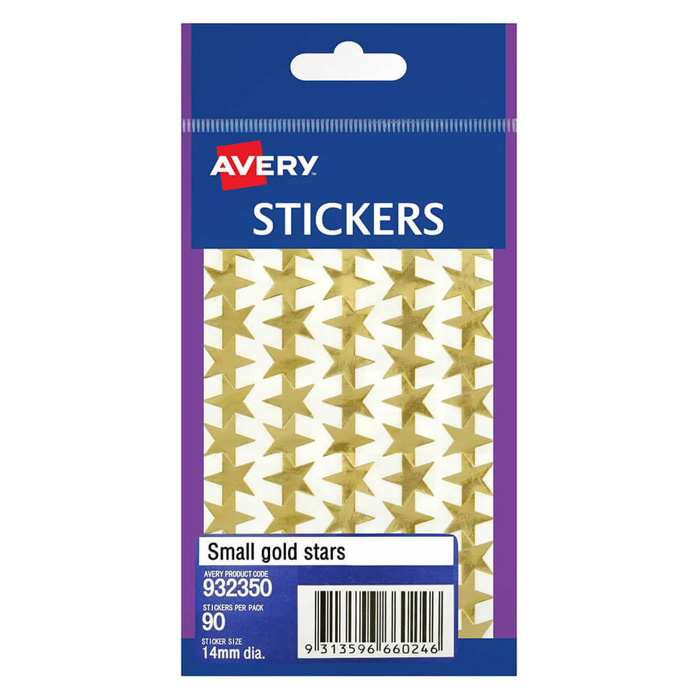 Avery F/P Gold Stars -label (pakket van 10)