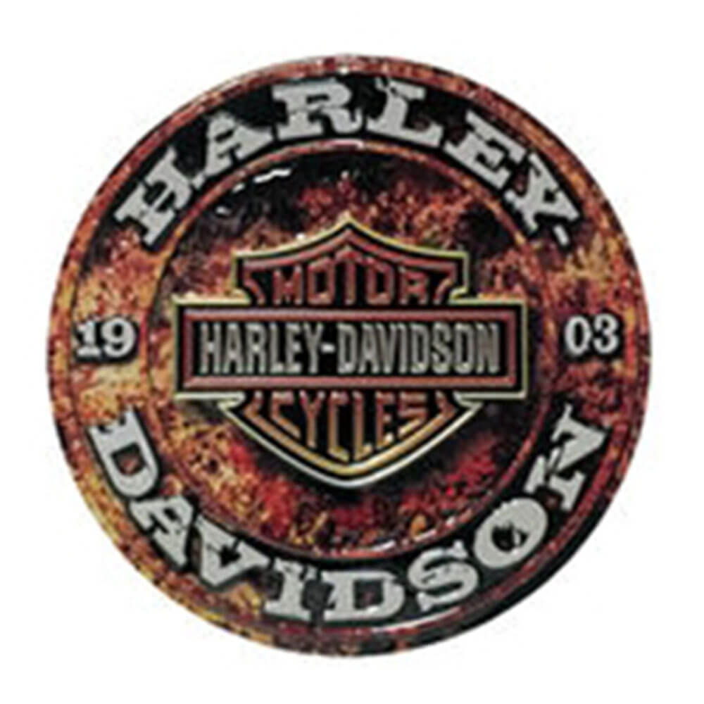 Harley Davidson Die Cut em relevo sinal de lata